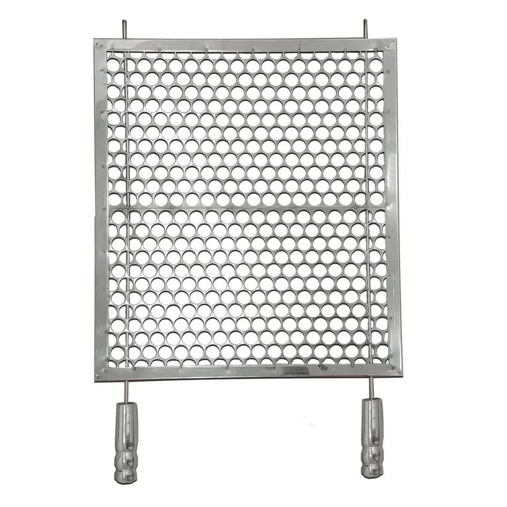 Grelha Inox Moeda 55X50 Churrasco Reforçada