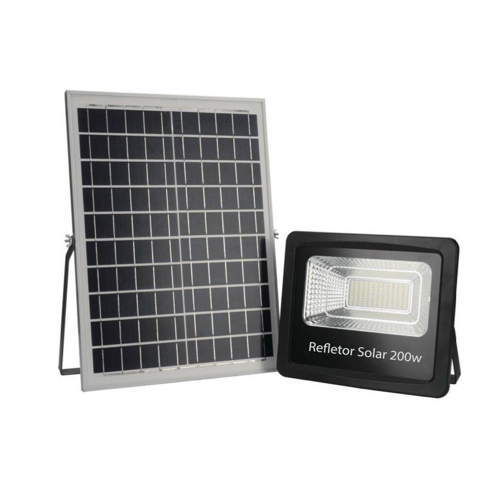 Refletor Solar Led Holofote 6000K Lâmpada Luz Solar