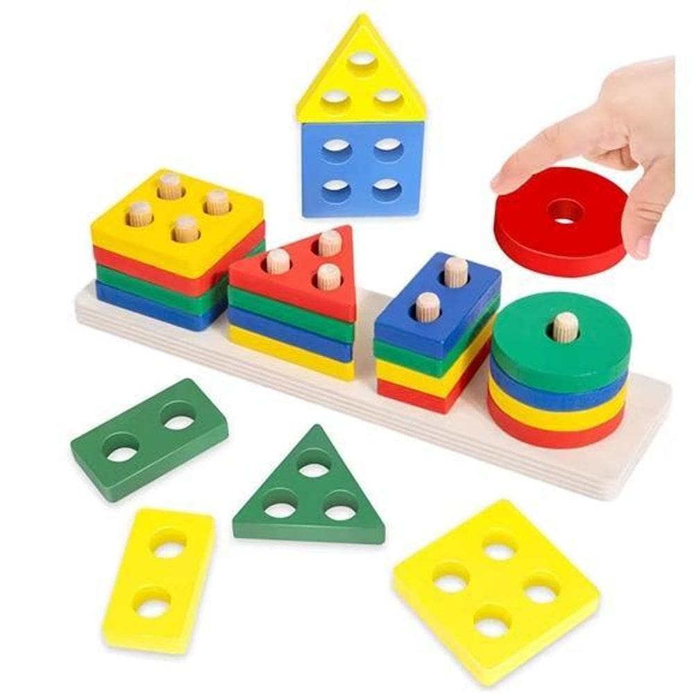 Brinquedo Educativo Encaixe Madeira Brinquedo Bebê Brinquedo
