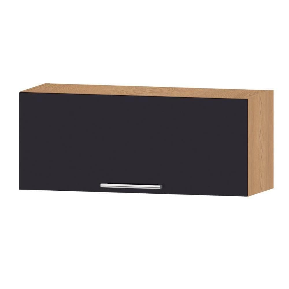 Armário Aéreo Ditália Aspen 1pt Carv/preto Cd-203
