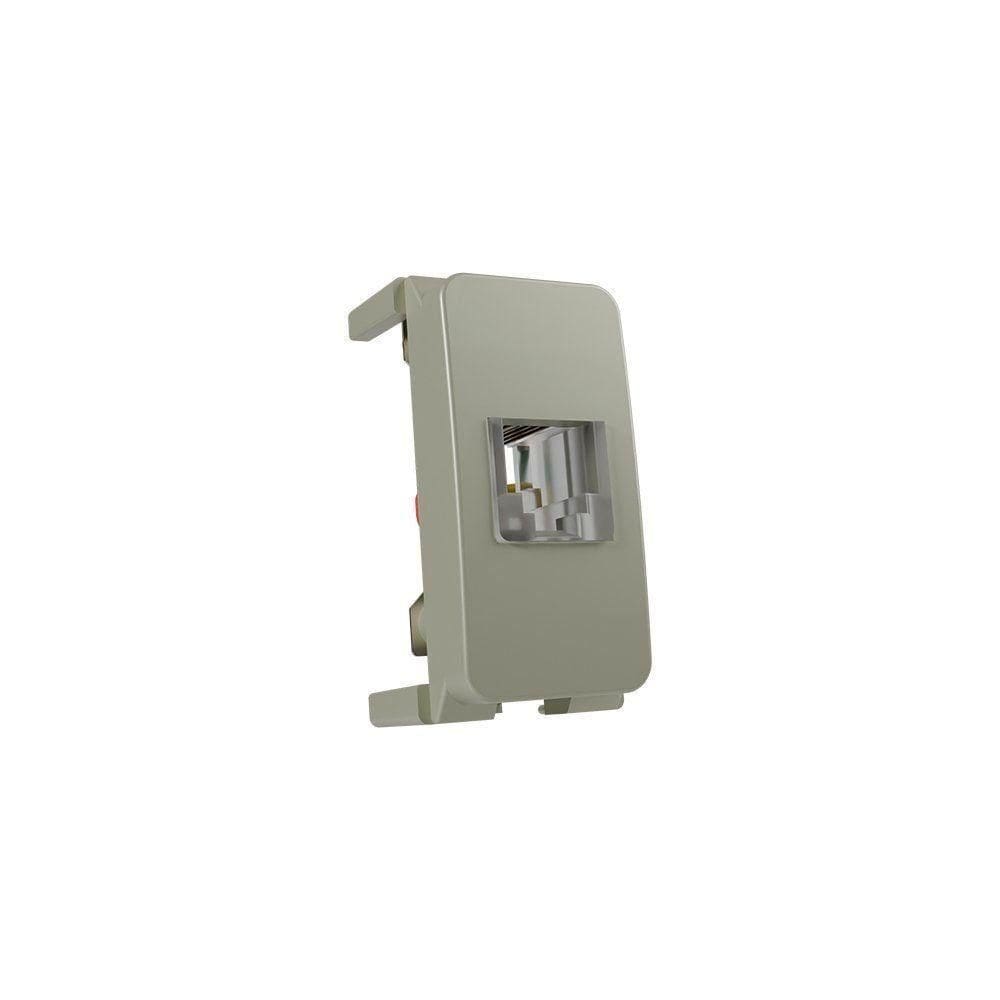 Módulo Tomada Para Telefone Padrão Americano Margirius B3 Colors Rj11 4 Fios Pérola