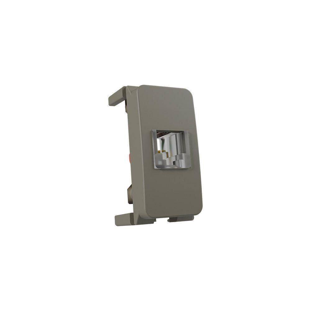 Módulo Tomada Para Telefone Padrão Americano Margirius B3 Colors Rj11 4 Fios Argila