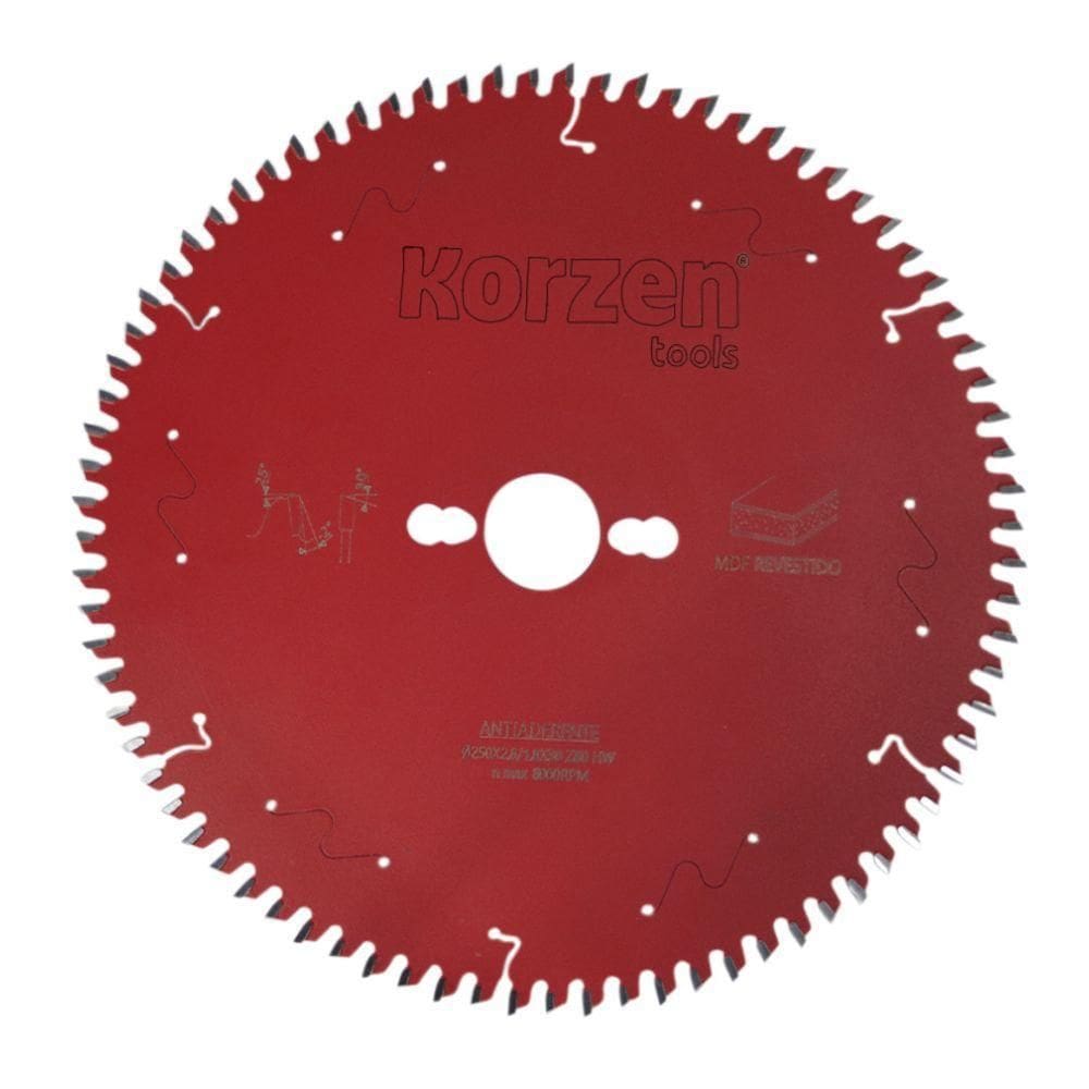 Disco Para Serra Circular 250X2,8X80 Furo 30Mm Korzen