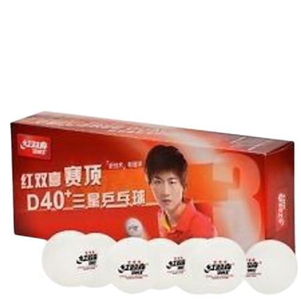 Bola Tênis De Mesa Plástico Dhs D40+ 3 Estrelas 10 Un