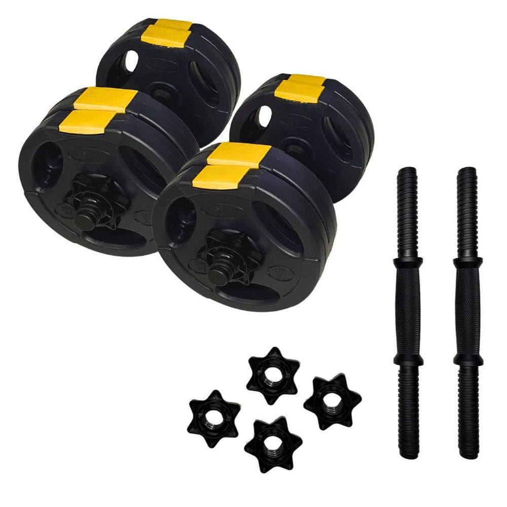 Kit Halteres Musculação Ajustável Barra Até 15Kg Bonafit