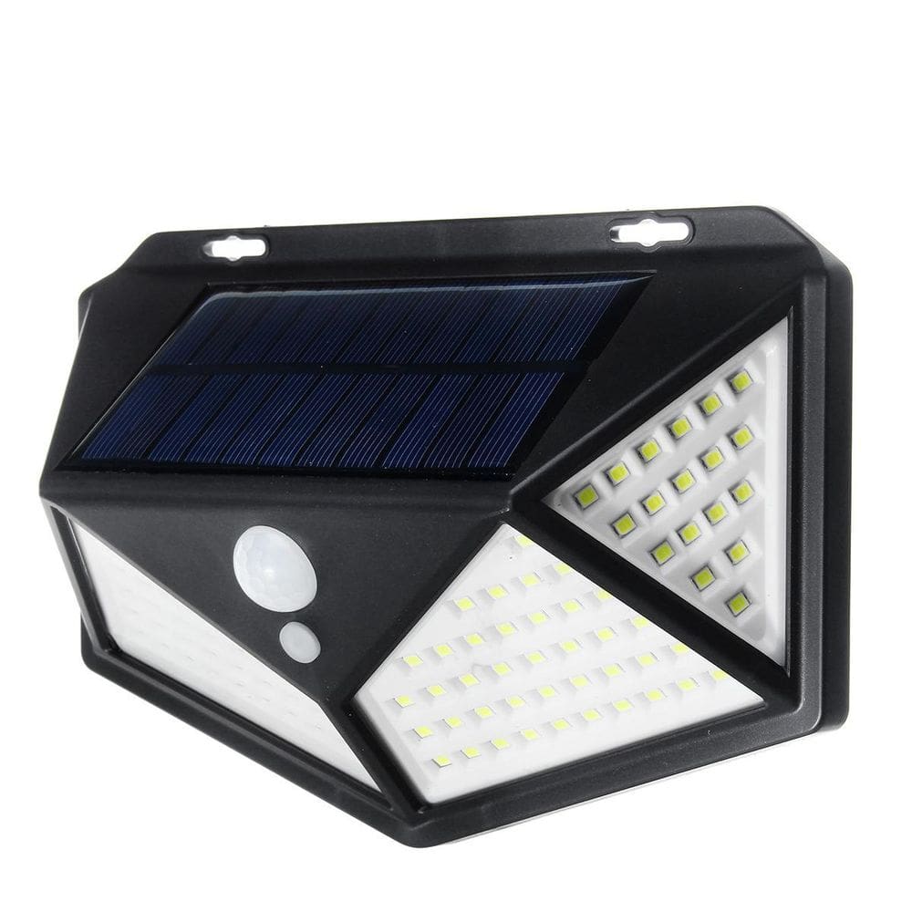 Luminária Solar 100 Leds De Parede