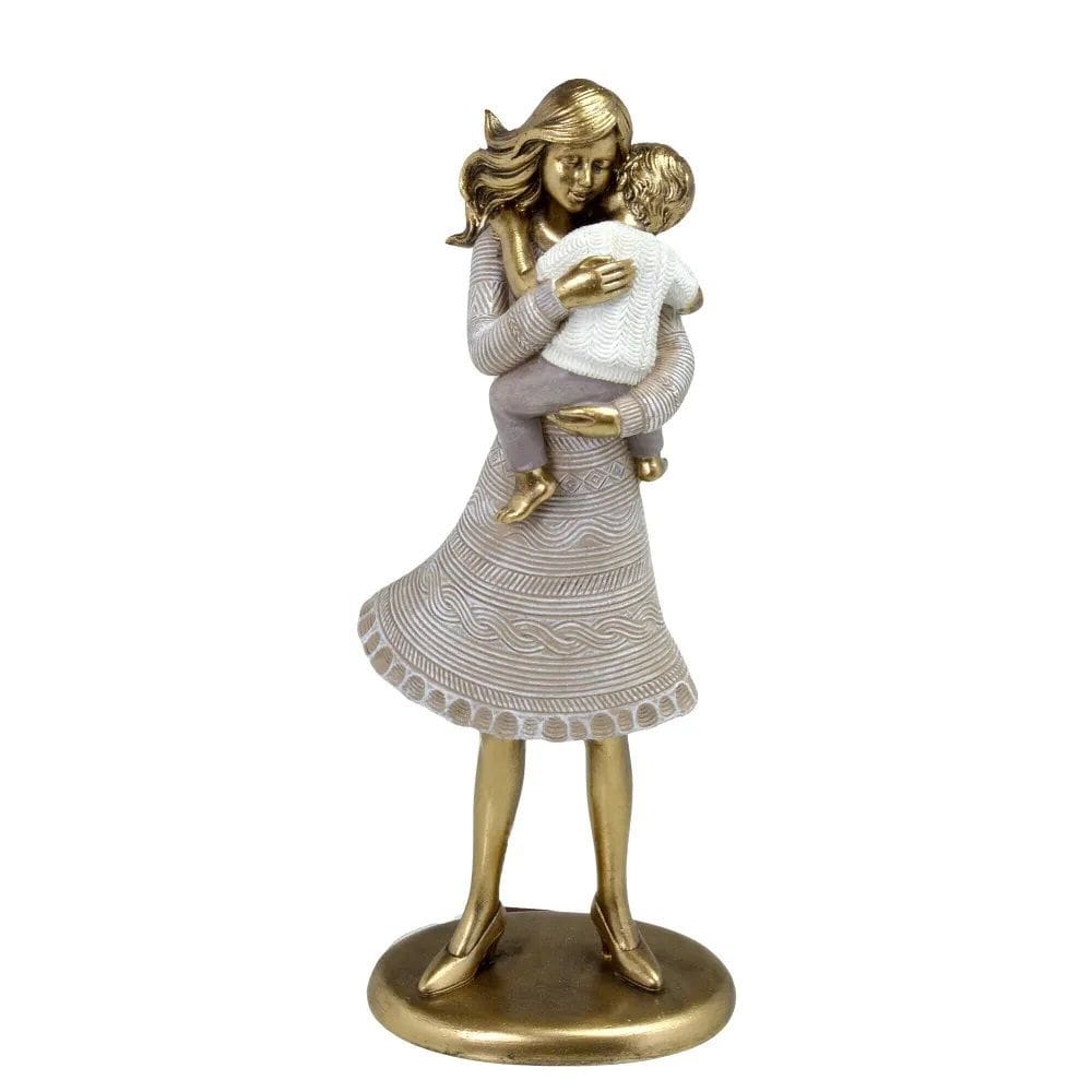Figura Decorativa Estatueta Mãe E Filho 23 X 9 X 7 Cm - 257-885