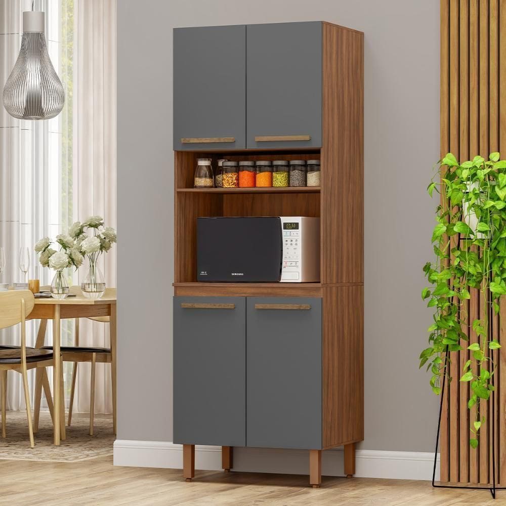 Paneleiro Pop Torre Quente 70cm Com 4 Portas E 1 Nicho