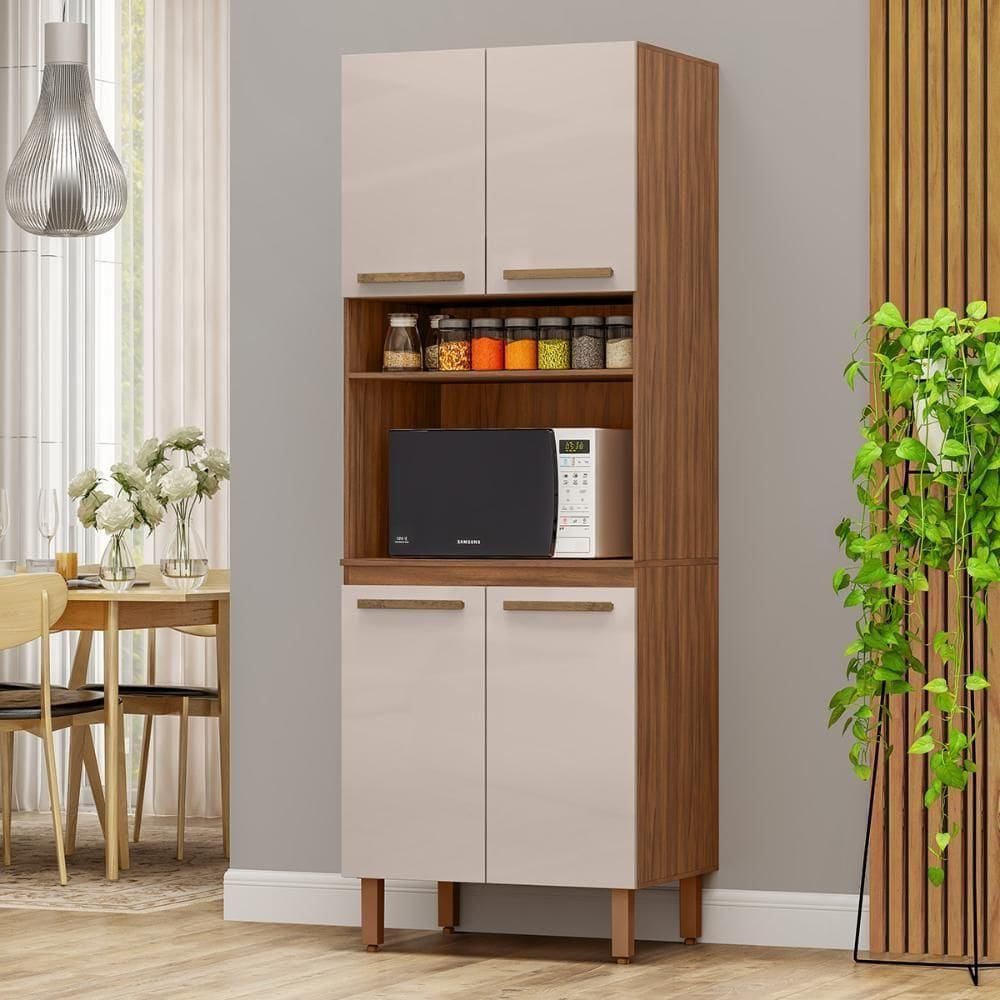 Paneleiro Pop Torre Quente 70cm Com 4 Portas E 1 Nicho