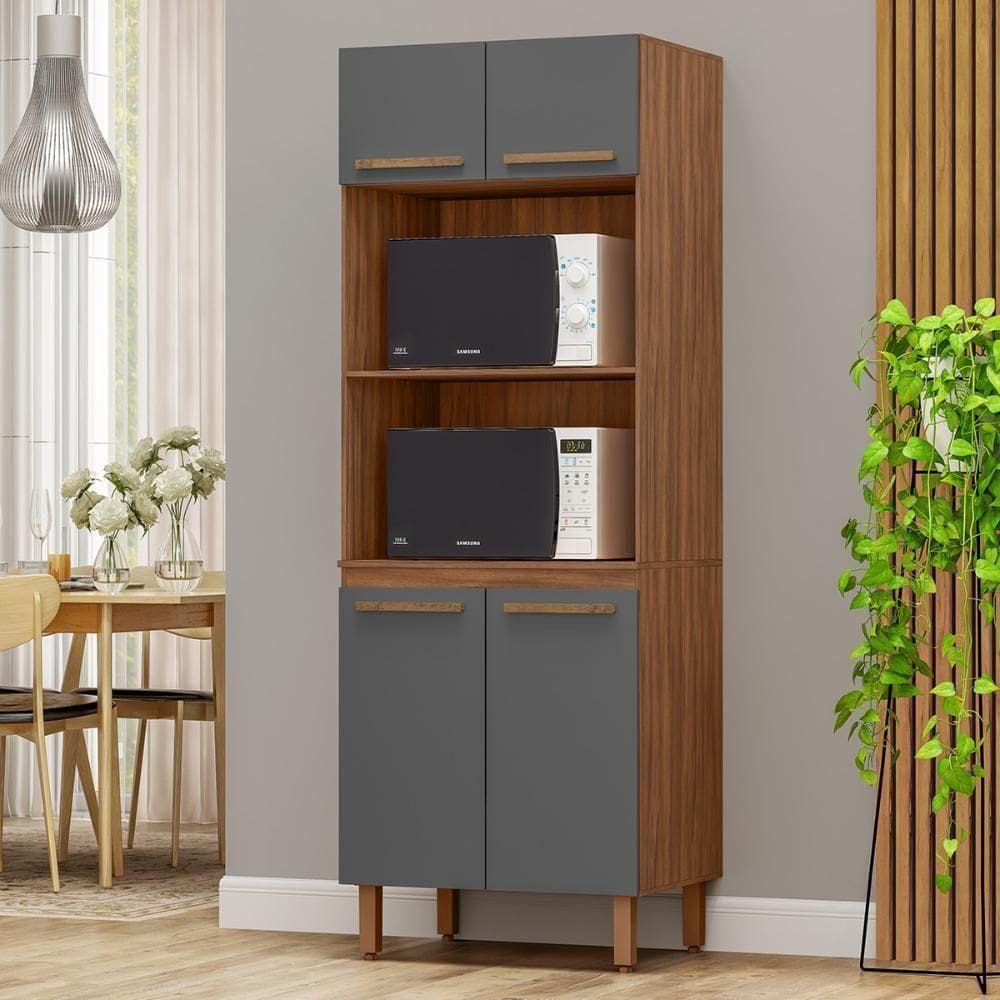 Paneleiro Pop Torre Quente 70cm Com 4 Portas E 2 Nichos