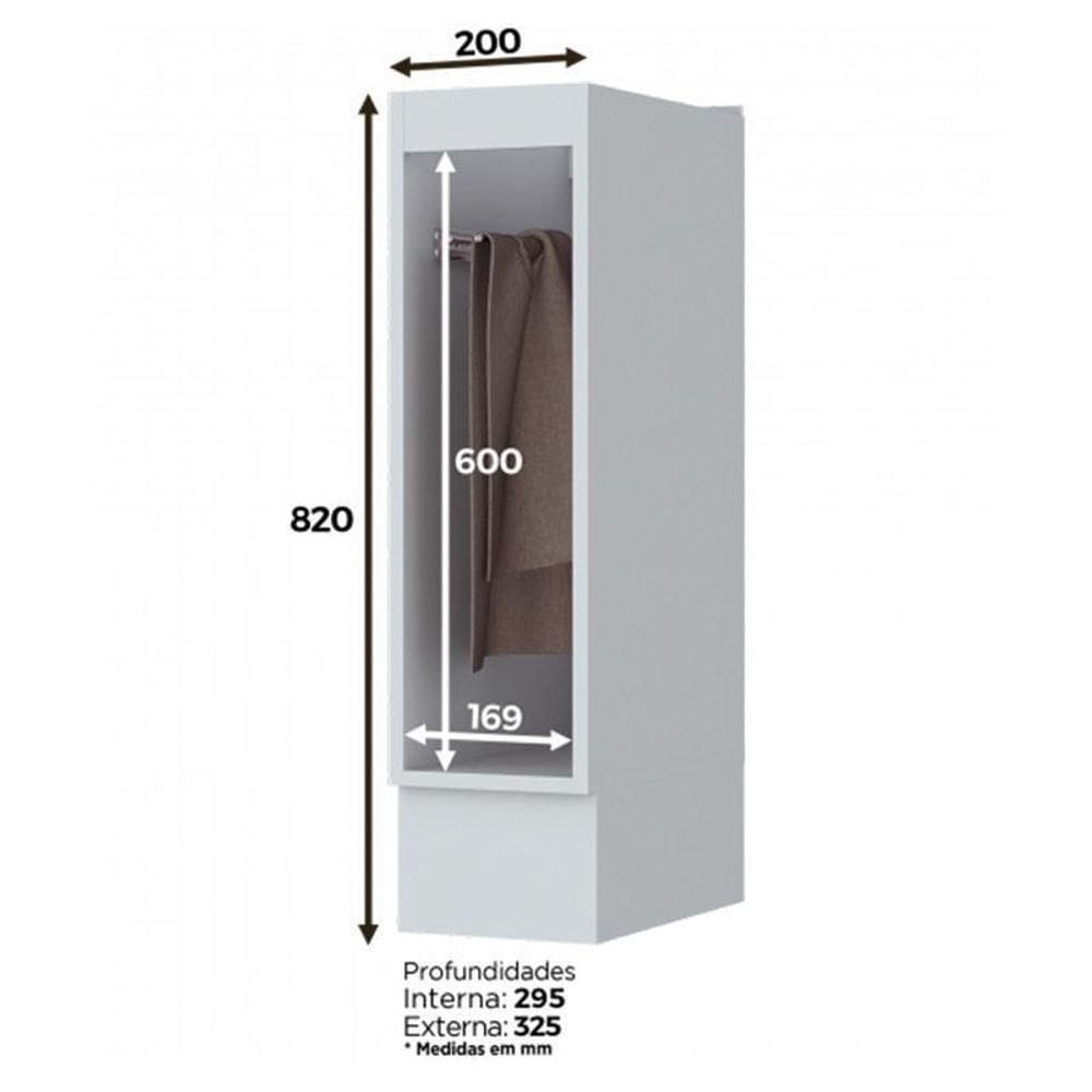 Balcão Porta Toalha 20cm Americana Branco - Móveis Henn Branco