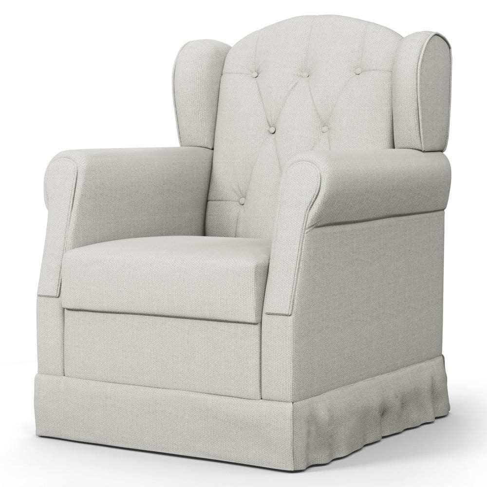 Poltrona De Amamentação Balanço Lucy P04 Linho Off White - Mpozenato