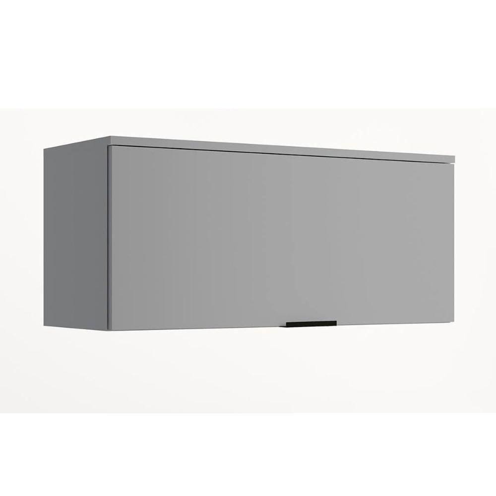 Armário Aéreo Para Cozinha Alpha 2503 Com 1 Porta Basculante 80cm Cinza