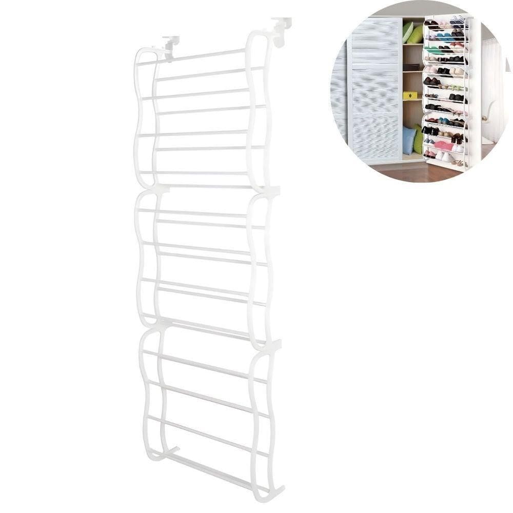 Sapateira Vertical De Parede Para 36 Pares - Organize Com Estilo branca