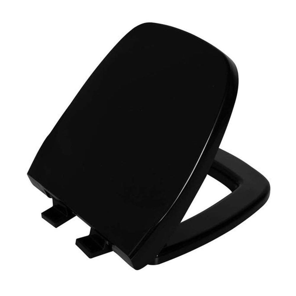 Assento Soft Close Savary Preto Tampa Vaso Eternit Preto
