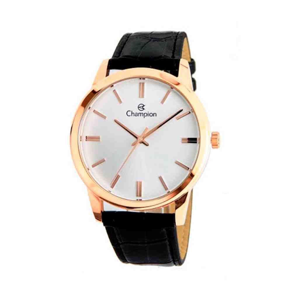 Relógio Feminino Champion Cn20702Z Preto/ Rosé
