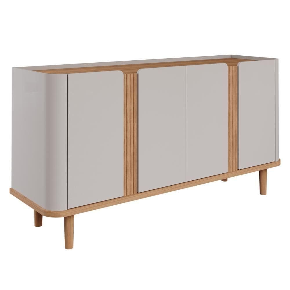 Buffet 4 Portas Eva Off White/nature Cimol Móveis