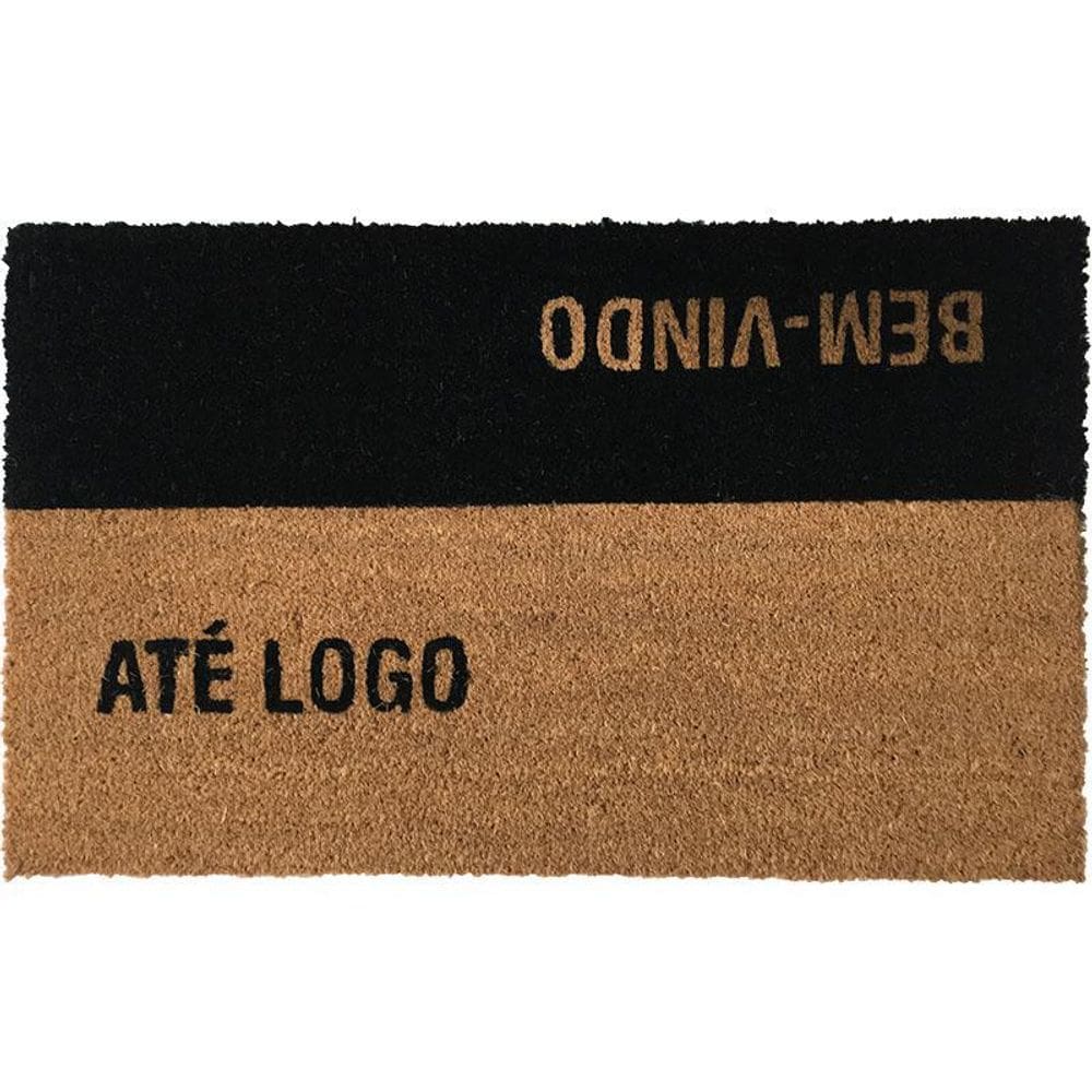 Tapete Capacho Fibra De Coco 75X45Cm Até Logo