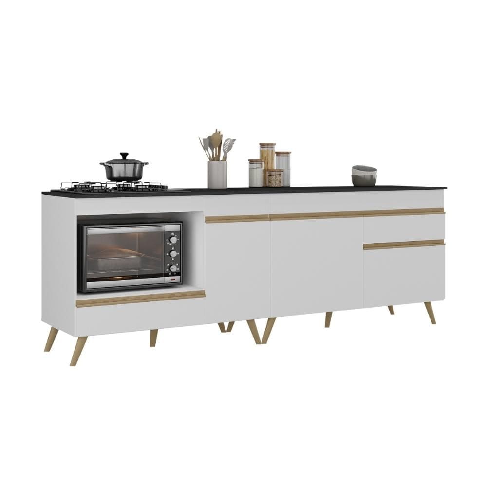 Kit Balcão Cozinha para Cooktop/Forno 105cm e Balcão 120cm Veneza Multimóveis MP2289