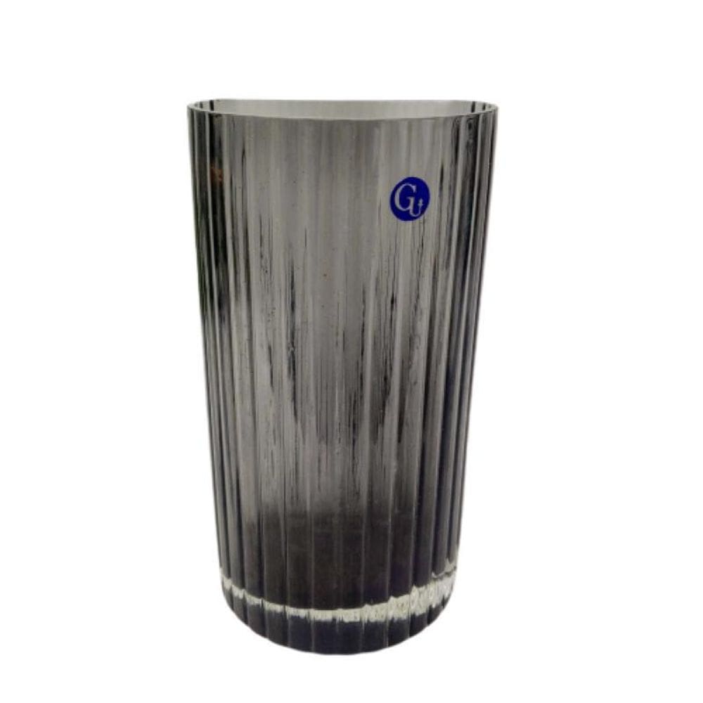 Vaso Decorativo Preto 25X12X10Cm Meia Lua Risque Decoracao