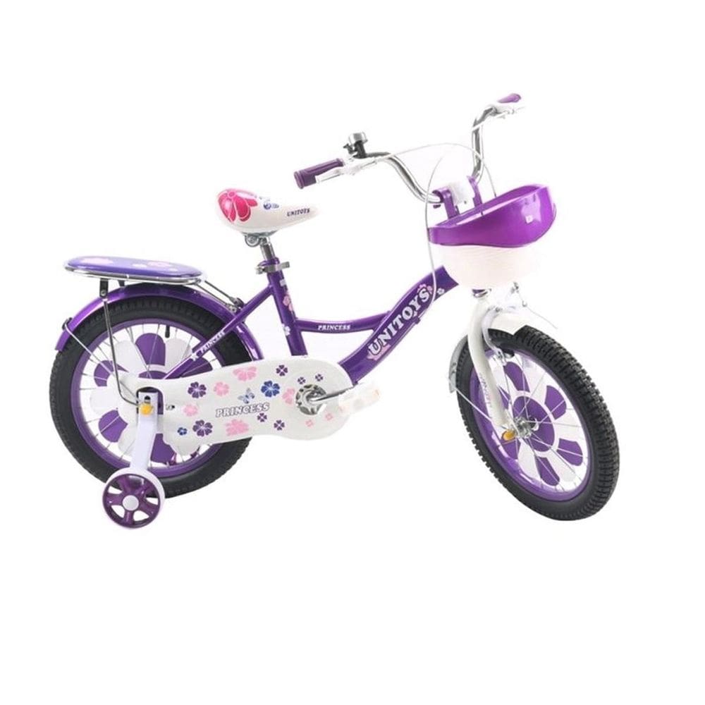 Bicicleta Infantil Princess Aro 16 Roxa Unitoys