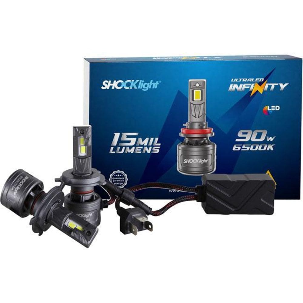 Lâmpada Ultra Led Shocklight H4 90W Infinity 15000Lm Canbus