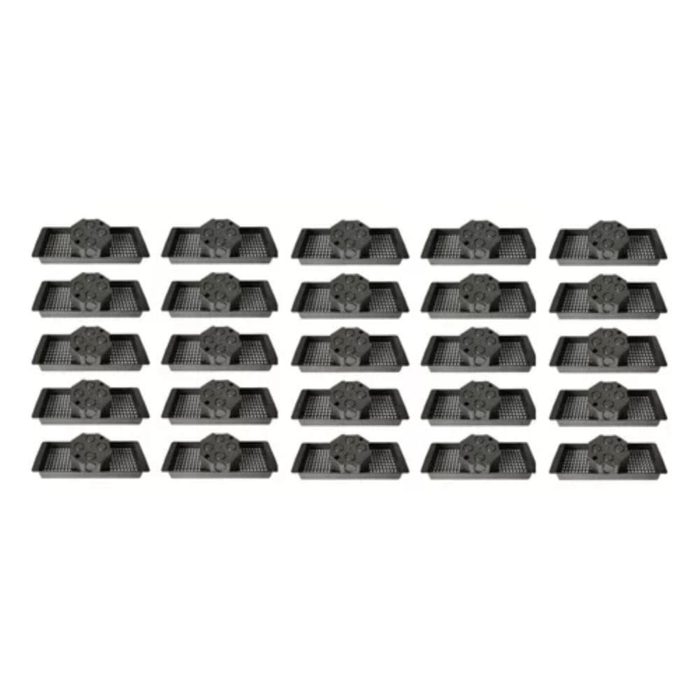 25 Caixas De Teto Suporte 30Cm Para Laje Preto Canal