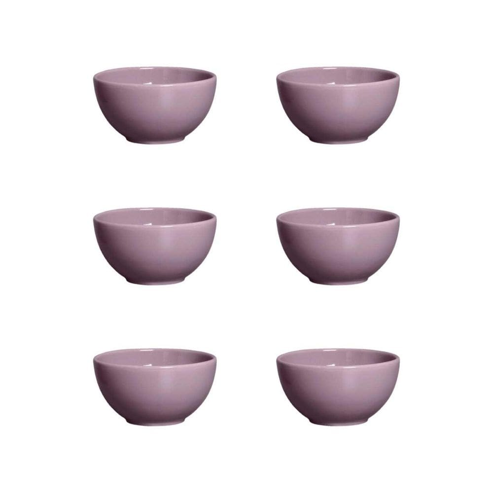Conj. 6 Bowls Slim Cerâmica Branca 350ml - Decoração