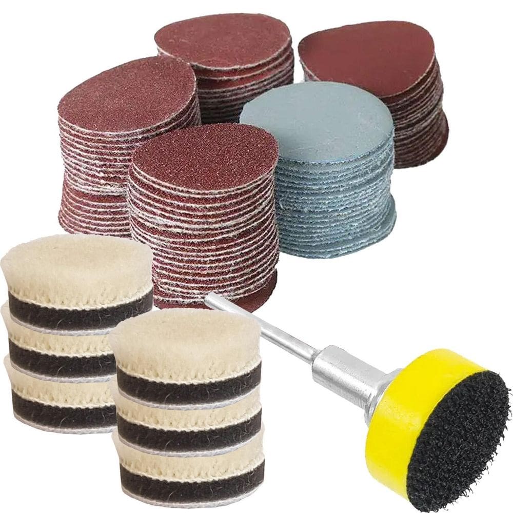 Kit Polir E Lixar 108 Peças Haste 3Mm Para Micro Retíficas