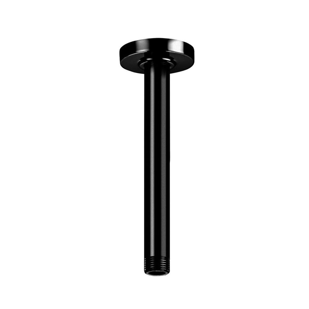 Braço para Chuveiro de Teto Redondo 20cm Raindream Roca Black