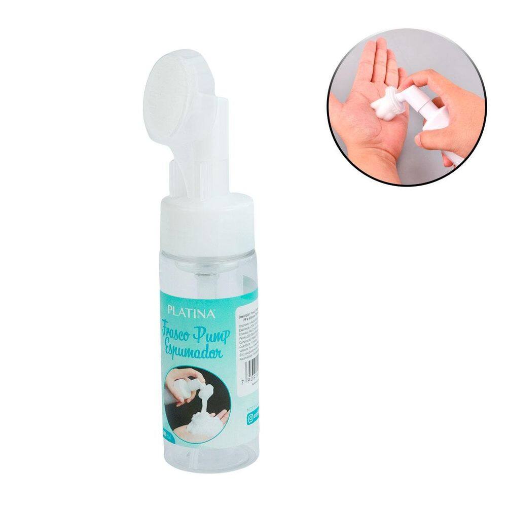 Frasco Pump Espumador de Plástico 180ml - Tudo em Caixa
