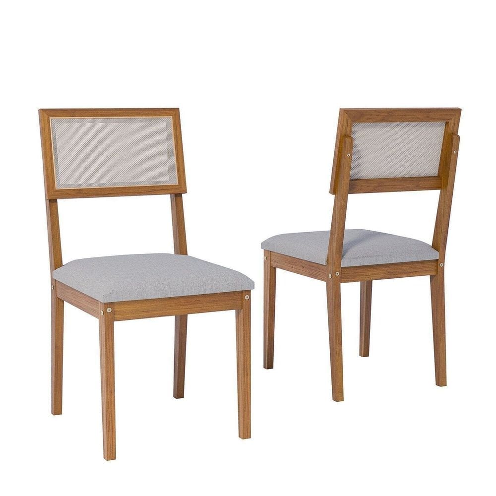 Kit 2 Cadeiras de Madeira Eucalipto Encanto Cinza