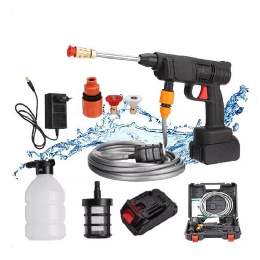 Lava Carro A Jato Alta Pressão Recarregável Portátil S/ Fio