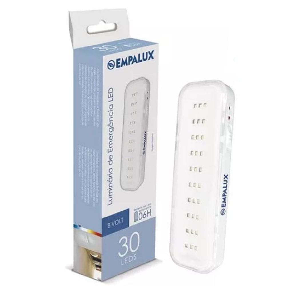 Luminária Emergência 30 Leds Empalux 6h
