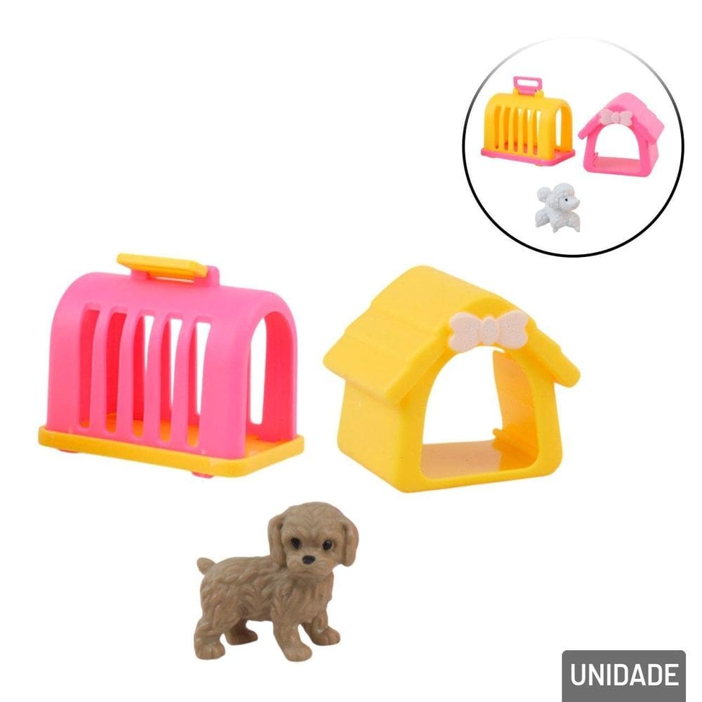 KIT Casinha do PET 2 Pçs com Cachorro - Tudo em Caixa
