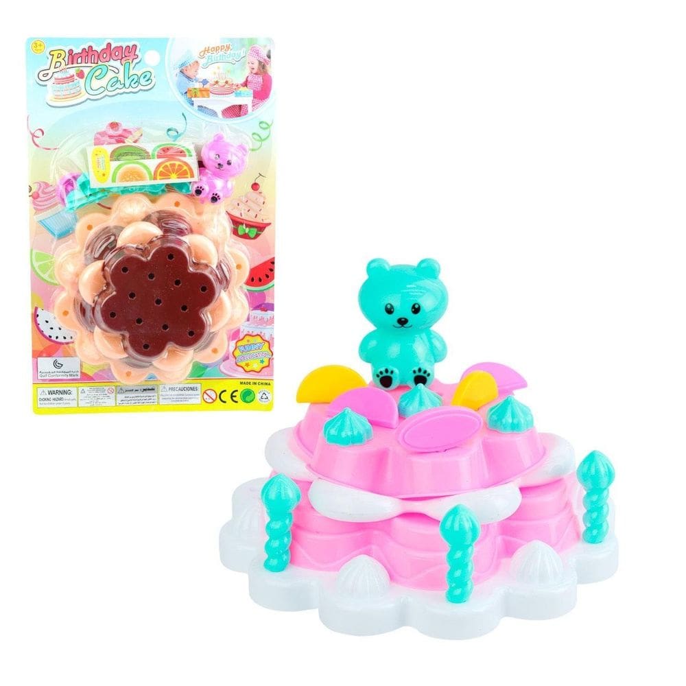 KIT Cozinha de Plástico Bolo de Aniversário Color - Tudo em Caixa