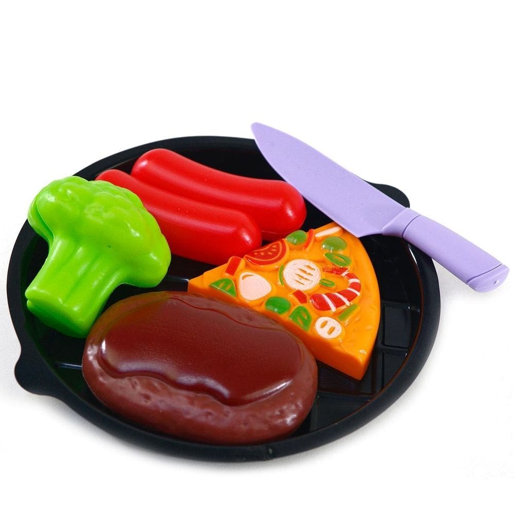KIT Cozinha Comidinha de Plástico 06 Peças Color - Tudo em Caixa