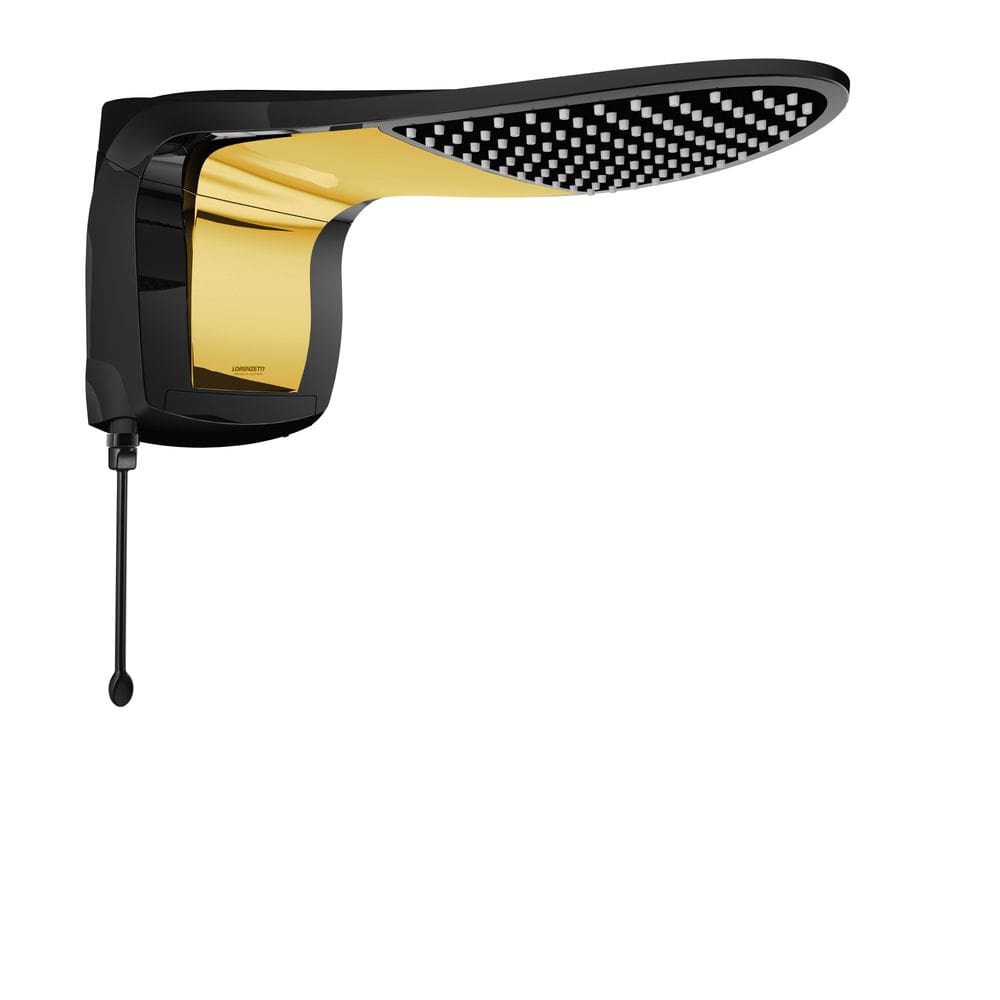 Chuveiro Acqua Wave Preto |  Dourado 127v / 5500w
