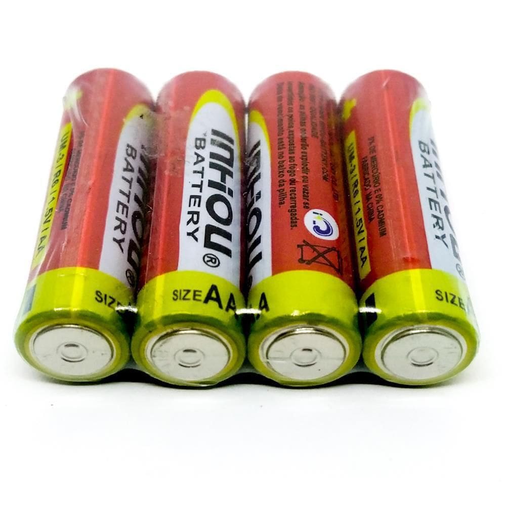 Pilha Aa Média Inhou- Cartela Com 4 Pilhas