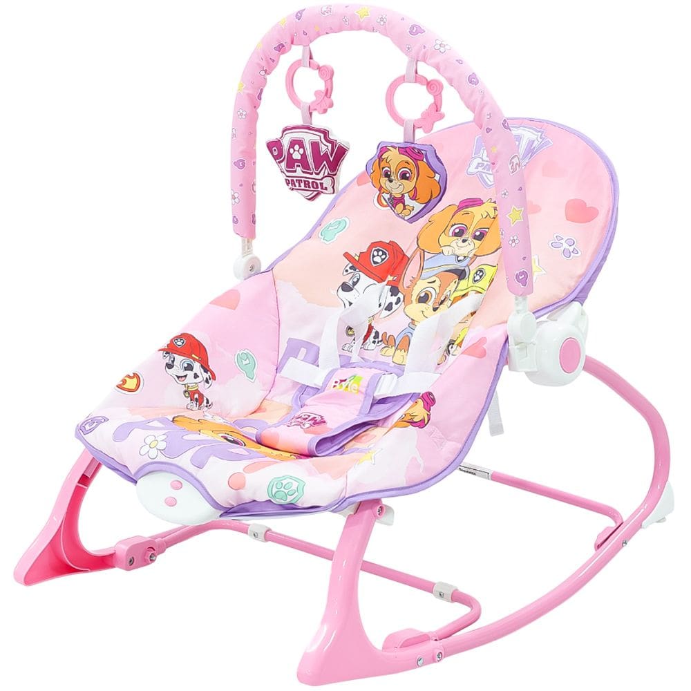 Cadeira de Descanso Bebê Balanço Musical Vibratória Patrulha Canina 18kg Brinquedo Suave Vibração