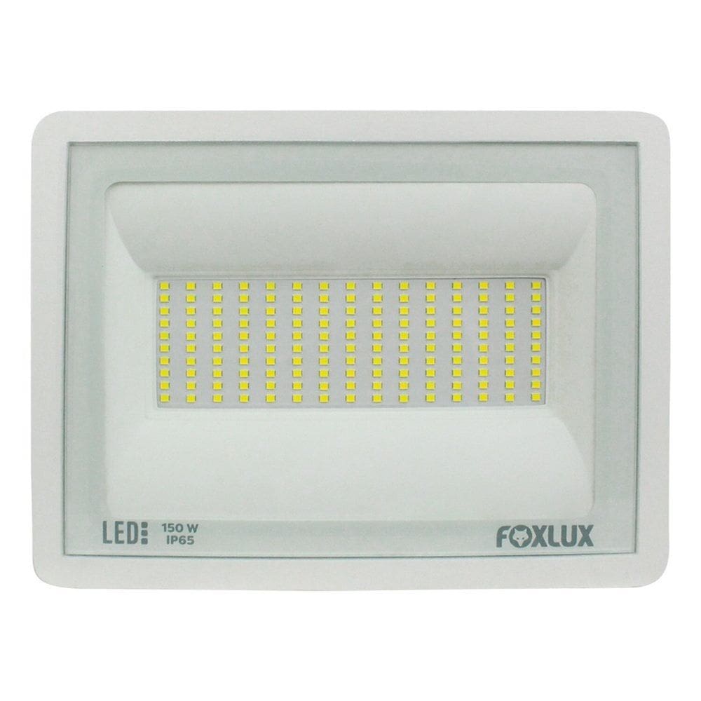 Refletor Led 150w Bivolt Luz Fria Foxlux Branco