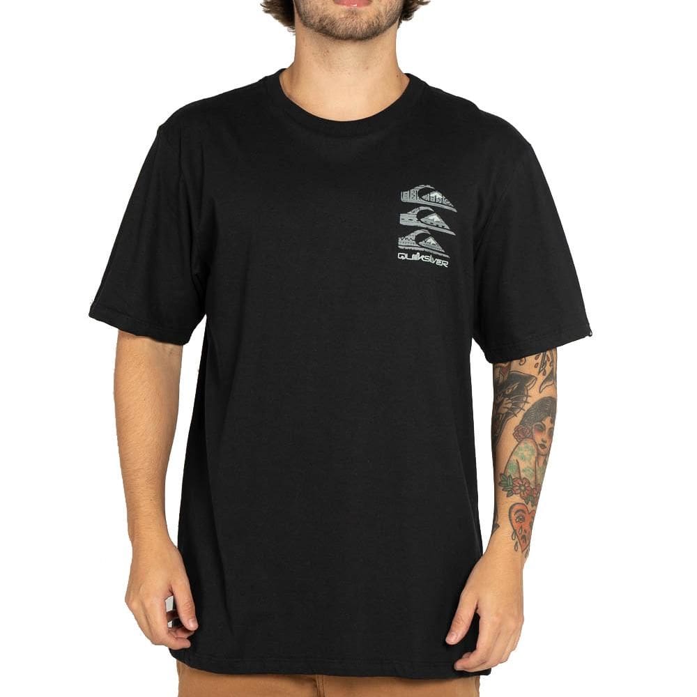 Camiseta Quiksilver Vertical Logos WT25 Masculina Preto