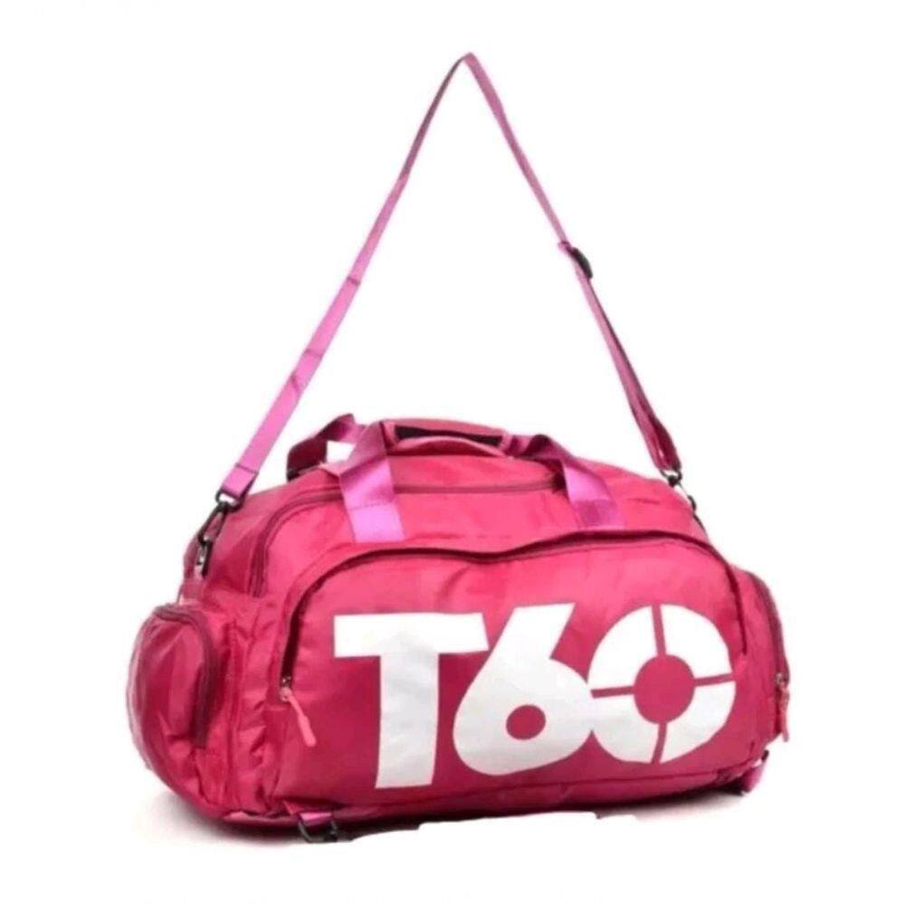 Bolsa Academia Fitness Mala De Viagem Mochila Transversal Treino Rosa