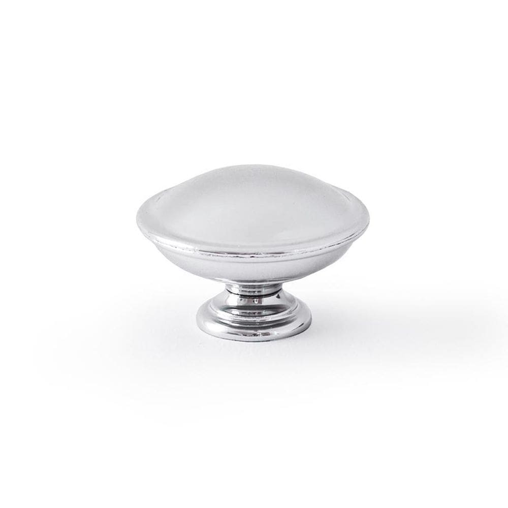Puxador Redondo Latão Metal Móveis Porta Gaveta Prata 10Un