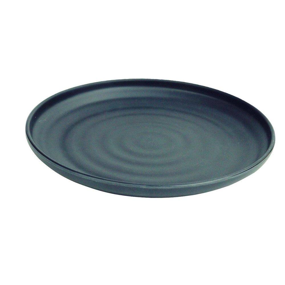 Prato de Melamina 18cm Redondo Tóquio Preto - Tudo em Caixa