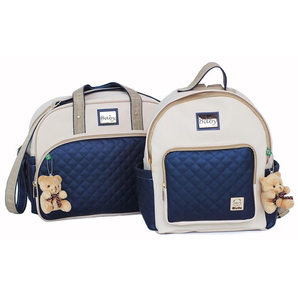 Kit Bolsa Grande Maternidade Bebe + Mochila + Trocador