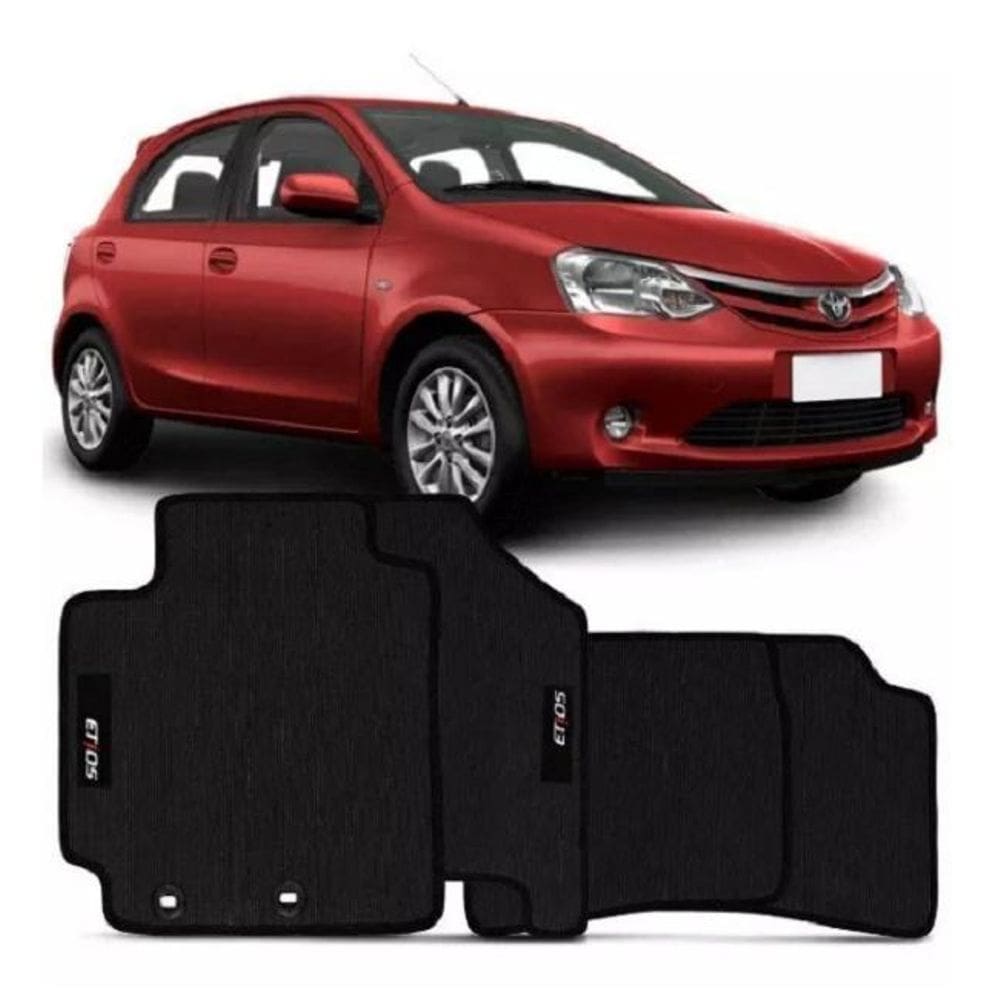 Tapete Automotivo PVC Toyota Etios 2016 a 2018 com Nova Fixação 4 pecas
