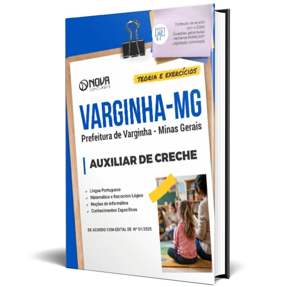 Apostila Prefeitura De Varginha Mg - Auxiliar De Creche