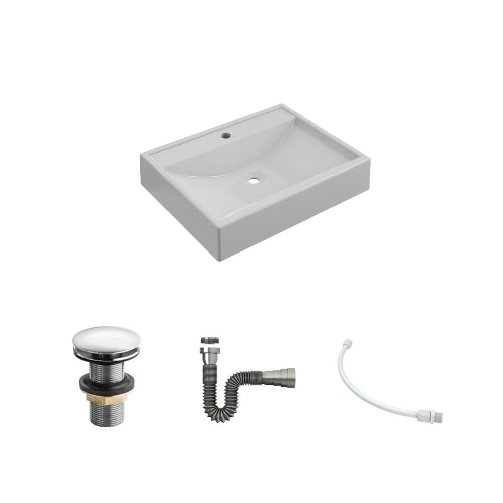Kit Cuba RT49 C/Válvula Click 1``G + Sifão Cromado + Flexível