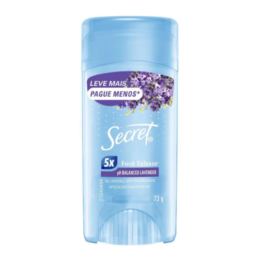 Desodorante Antitranspirante em Gel Secret pH Balanced Lavanda Feminino 48h 73g